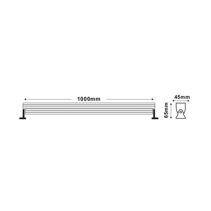 WALL WASHER CREE LED 24W 4000K 2.080LM 30˚ 230V AC1m IP65 