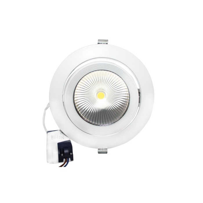 WHITE LED RECESSED MOVABLE LIGHT 20W 3000K 60° 1500LM 230V AC Ra80