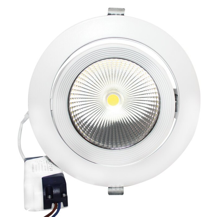 LED ΧΩΝΕΥΤΟ ΚΙΝΗΤΟ ΦΩΤΙΣΤΙΚΟ  230V AC 30W 3000K 60° 2400LM Ra80 ΛΕΥΚΟ