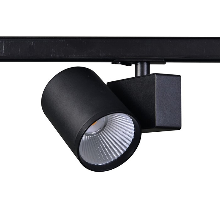BLACK LED TRACK LUMINAIRE 40W 3000K 1-PHASE 38° 4000LM 230V AC Ra80