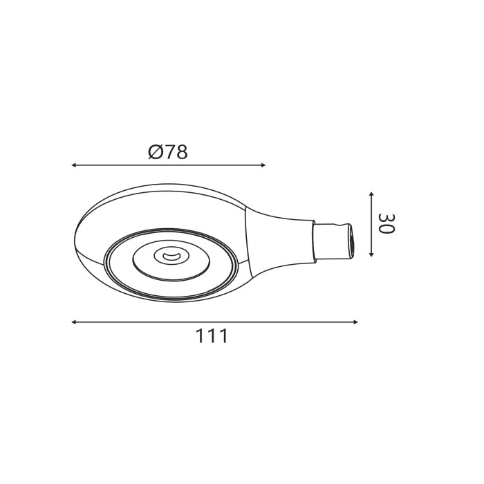 LIGHT SOURCE SINGLE CONNECTION  SAND BLACK 5W 350LM CCT 2700K-4500K-6000K ANGEL 55 DC24V Φ78**111*30mm IP20
