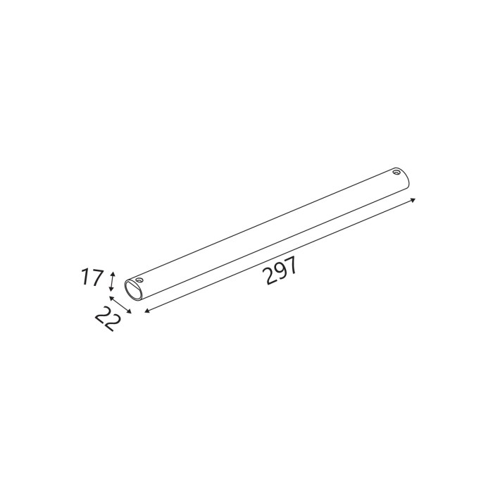 BRACKET MATRIX   SAND BLACK ALUMINUM  22x17x297mm  IP20 
