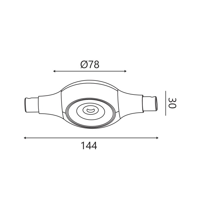LIGHT SOURCE DOUBLE  CONNECTION CORNER SAND BLACK 5W 350LM CCT 2700K-4500K-6000K ANGEL 55 DC24V 78x111x30mm IP20