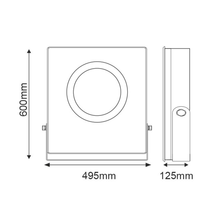LED SMD FLOOD LUMINAIRE 500W 5000K 45000Lm 230V PF>0.95 IP66