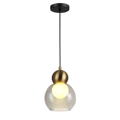 JULIETTE-PENDANT LAMP BRASS GLASS CONVENTIONAL IP20 1xE27 150XH1250mm
