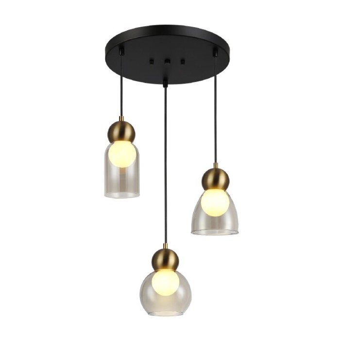 JULIETTE-PENDANT LAMP BRASS GLASS CONVENTIONAL IP20 3xE27 330XH1255mm