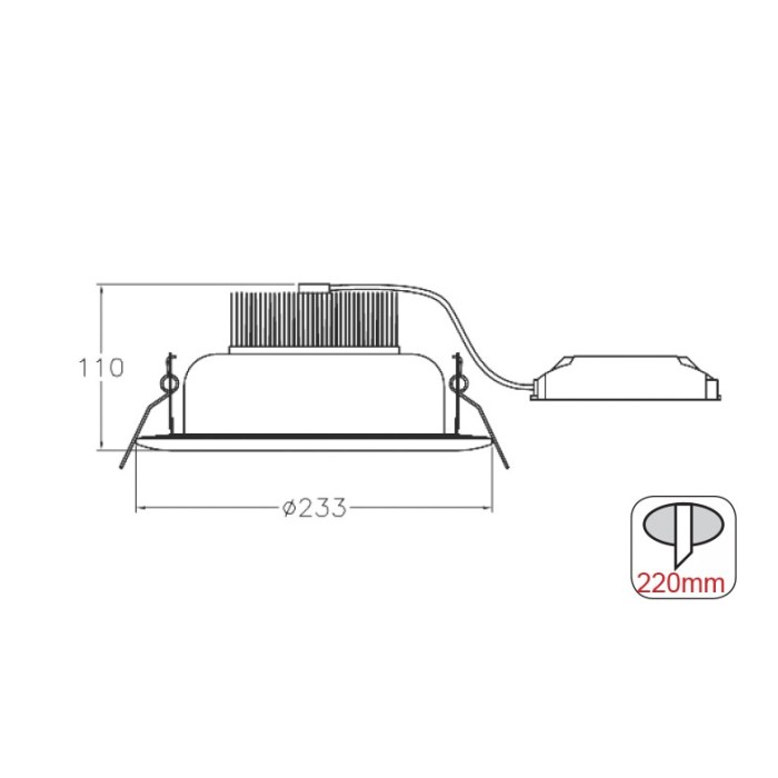 Υ/Κ  ΦΩΤΙΣΤΙΚΟ ΧΩΝΕΥΤΟ ΟΡΟΦΗΣ 30W 2700K 66LEDs EPISTAR 2840Lm IP44 SMD57
