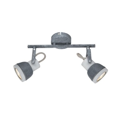 NETTO WALL MOUNTED LUMINAIRE 2×GU10 METALLIC CEMENT SHADE 26×8×18,5CM INKA