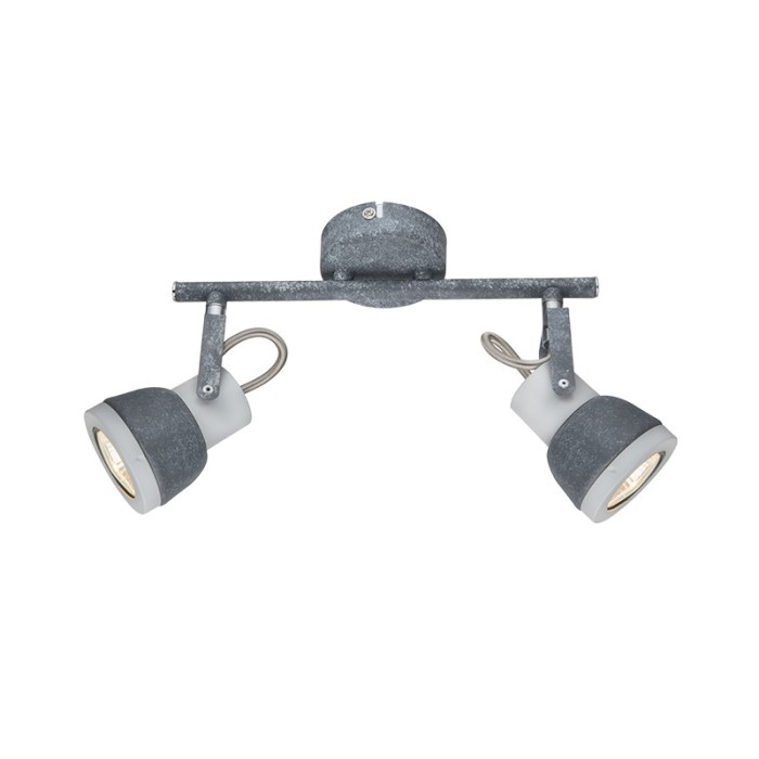 NETTO WALL MOUNTED LUMINAIRE 2×GU10 METALLIC CEMENT SHADE 26×8×18,5CM INKA