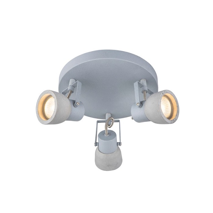 NETTO ΦΩΤΙΣΤΙΚΟ ΟΡΟΦΗΣ ΓΚΡΙ ΜΕΤΑΛΛΙΚΟ ΣΥΜΒΑΤΙΚΟ 3ΧGU10 IP20 Φ230Χ165mm