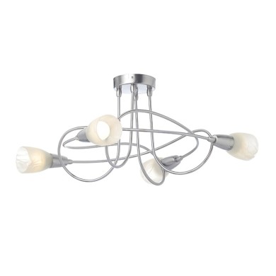 NETTO SPOT ΙΙΙΙ GLASS BRASS 4Χ40W E14 KAMET