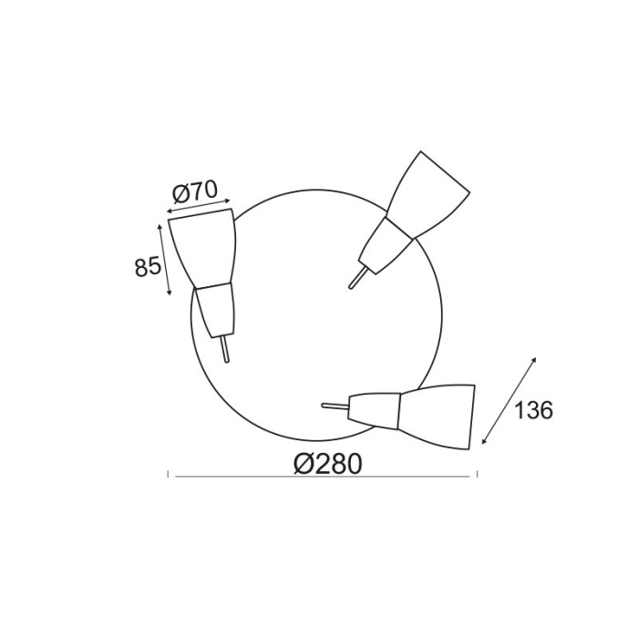 NETTO ΦΩΤΙΣΤΙΚΟ ΟΡΟΦΗΣ ΝΙΚΕΛΙΟ ΜΑΤ ΜΕΤΑΛΛΙΚΟ ΣΥΜΒΑΤΙΚΟ 3ΧΕ14 IP20 Φ280Χ136mm
