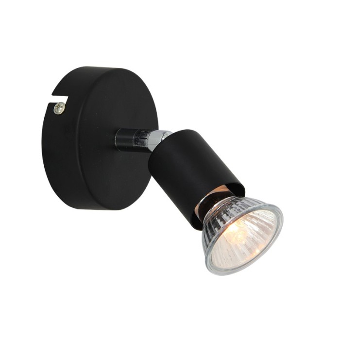 SPOT BLACK MAT 1X GU10 TRINITY