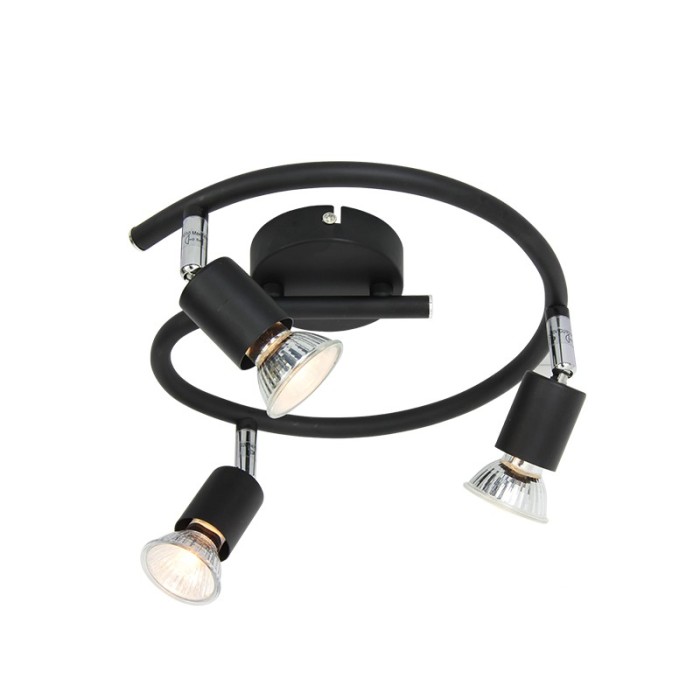 NETTO SPOT BLACK MAT 3X GU10 TRINITY