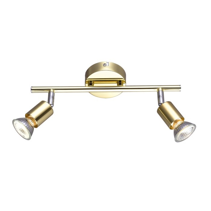 NETTO SPOT 2ΧGU10 METAL BRASS GLOSS TRINITY
