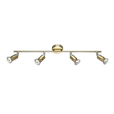 NETTO SPOT 4ΧGU10 METAL BRASS GLOSS TRINITY