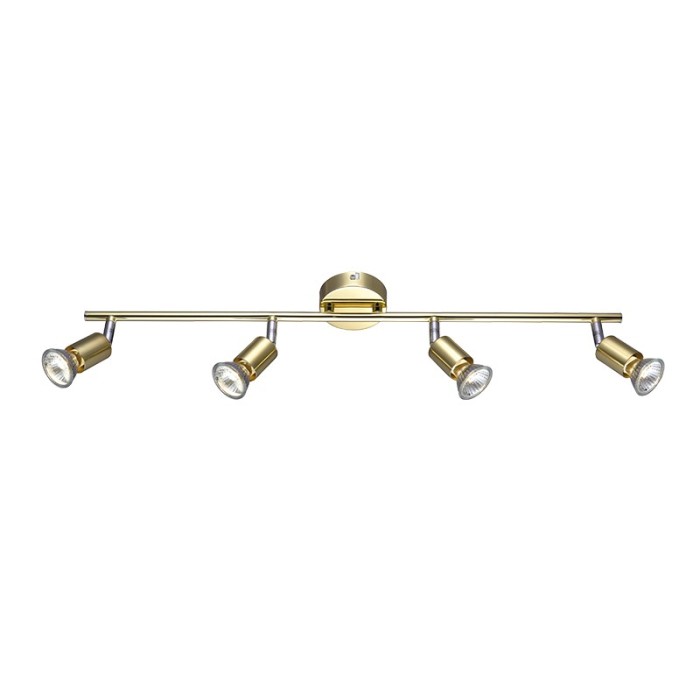 NETTO SPOT 4ΧGU10 METAL BRASS GLOSS TRINITY
