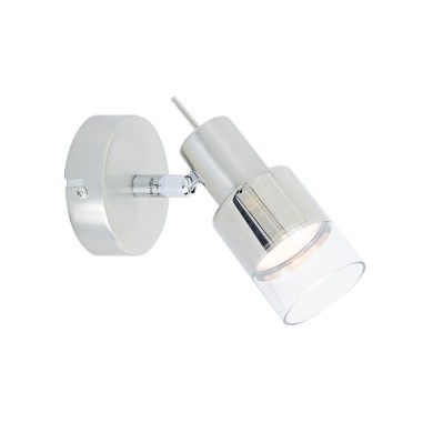 NETTO SPOT 1 Χ GU10 NICKEL CLEAR GLASS PLATINUM