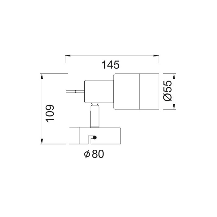 NETTO ΦΩΤΙΣΤΙΚΟ ΕΠΙΤΟΙΧΟ ΧΡΩΜΙΟ ΜΕΤΑΛΛΙΚΟ ΣΥΜΒΑΤΙΚΟ 1ΧGU10 109Χ145mm