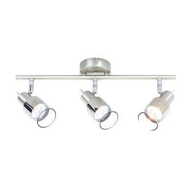 NETTO SPOT 3 Χ GU10 NICKEL CLEAR GLASS PLATINUM