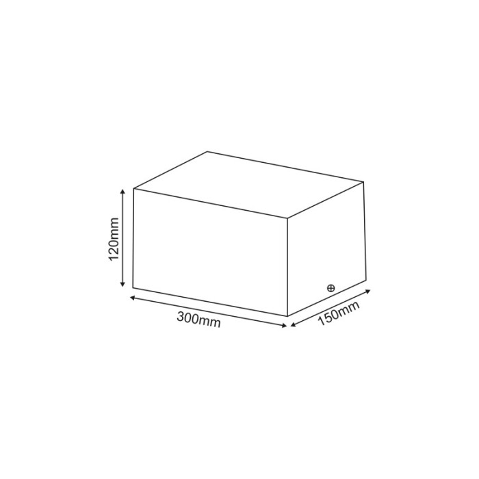   SPOT CEILING AR111 DOUBLE WHITE 150x300x120