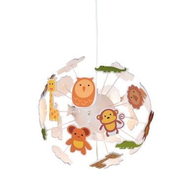 KIDS PENDANT 4XE14 ANIMALS Φ35ΧΗ80CM ZOO