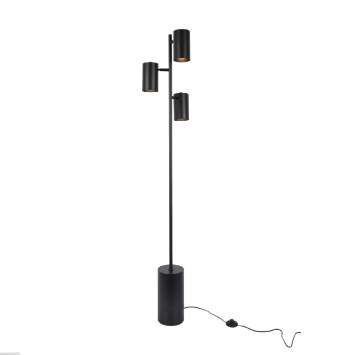 FLOOR LAMP BLACK METAL  D15*H165cm 3ΧΕ27 KENNETH

