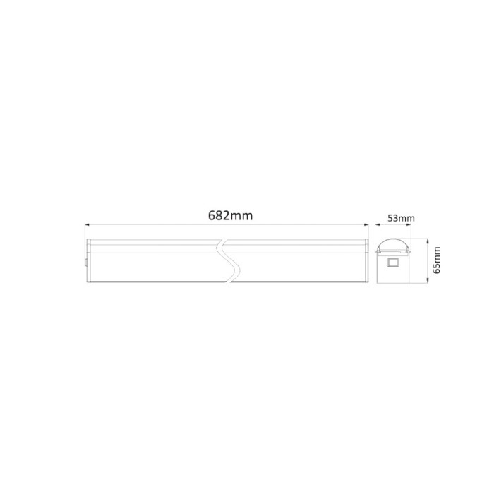 CHROME WALL LUMINAIRE SMD LED 15W 1300LM 4000K 120° 230V ACIP44