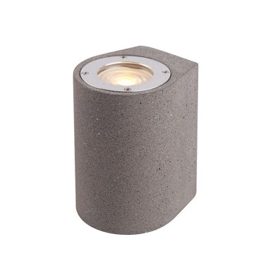 ARETE - ΣΠΟΤ ΤΟΙΧΟΥ ΑΡΧΙΤΕΚΤΟΝΙΚΟΥ ΦΩΤΙΣΜΟΥ ΣΤΡΟΓΓΥΛΟ ΜΑΥΡΟ ΣΥΜΒΑΤΙΚΟ 1xGU10 & LED 7W IP65 88x100x130mm