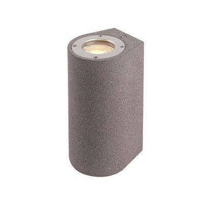 WALL UP-DOWN ROUND SPOT LUMINAIRE IP65 2XGU10 BLACK CEMENT 