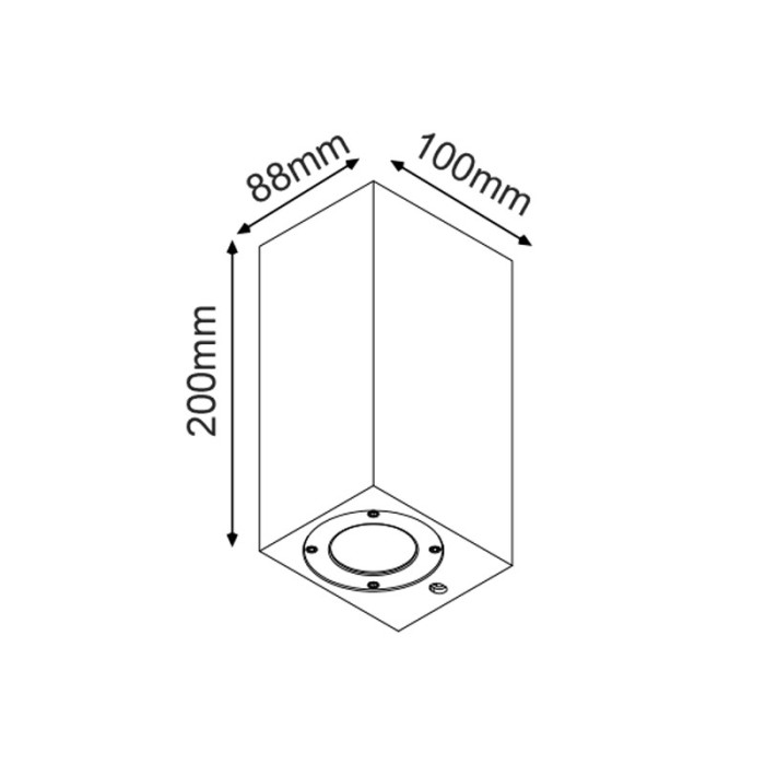 AGNES - ΣΠΟΤ ΤΟΙΧΟΥ ΑΡΧΙΤΕΚΤΟΝΙΚΟΥ ΦΩΤΙΣΜΟΥ ΤΕΤΡΑΓΩΝΟ 2 ΔΕΣΜΕΩΝ ΛΕΥΚΟ ΣΥΜΒΑΤΙΚΟ 1xGU10 & LED 7W IP65 88x100x130mm