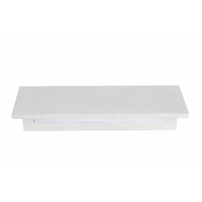 LINEAR WALL LED SMD LUMINAIRE 8W 540LM 230V AC 3000K RA80 IP65 30.000HRS WHITE CEMENT 