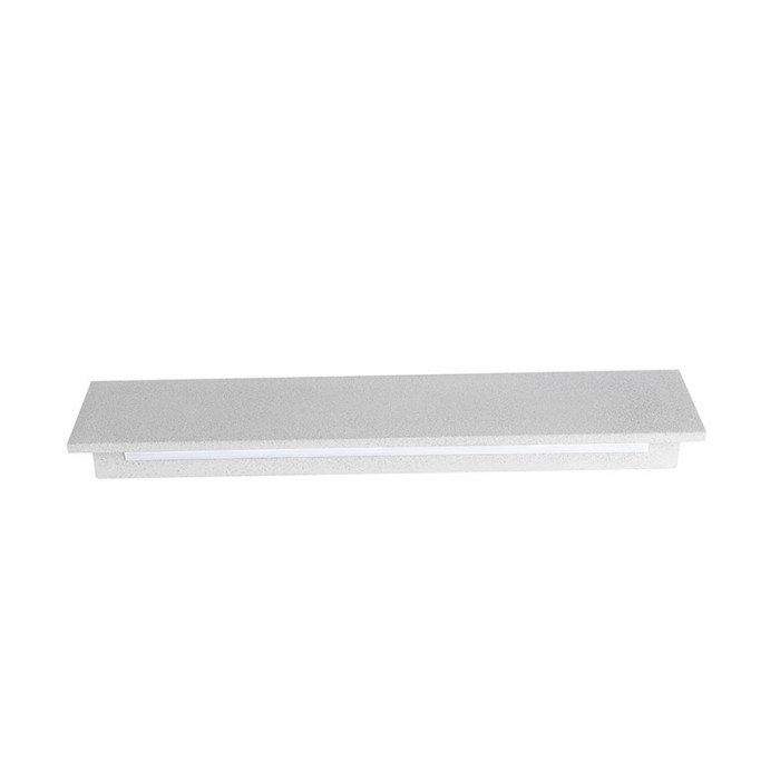 LINEAR WALL LED SMD LUMINAIRE 12W 760LM 230V AC 3000K RA80 IP65 30.000HRS WHITE CEMENT 