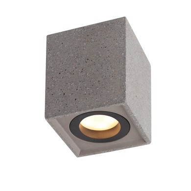 CEILING LIGHTING 1XGU10 BLACK CEMENT 8,5X8,5XH10CM MONTE