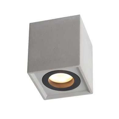 CEILING LIGHTING 1XGU10 NATURAL CEMENT 8,5X8,5XH10CM MONTE