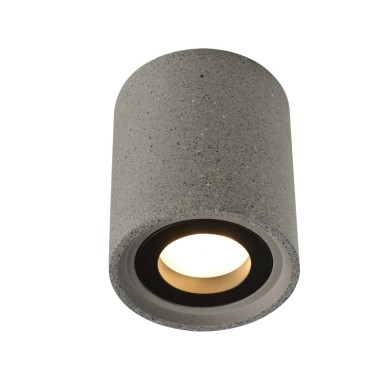 CEILING LIGHT 1XGU10 BLACK CEMENT D8,5XH10CM MONTE