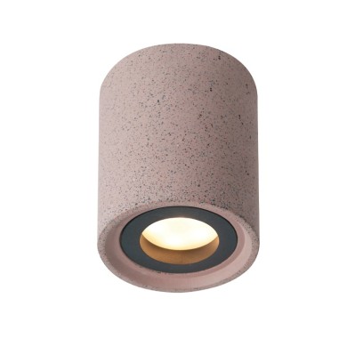 CEILING LIGHT 1XGU10 RED CEMENT D8,5XH10CM MONTE