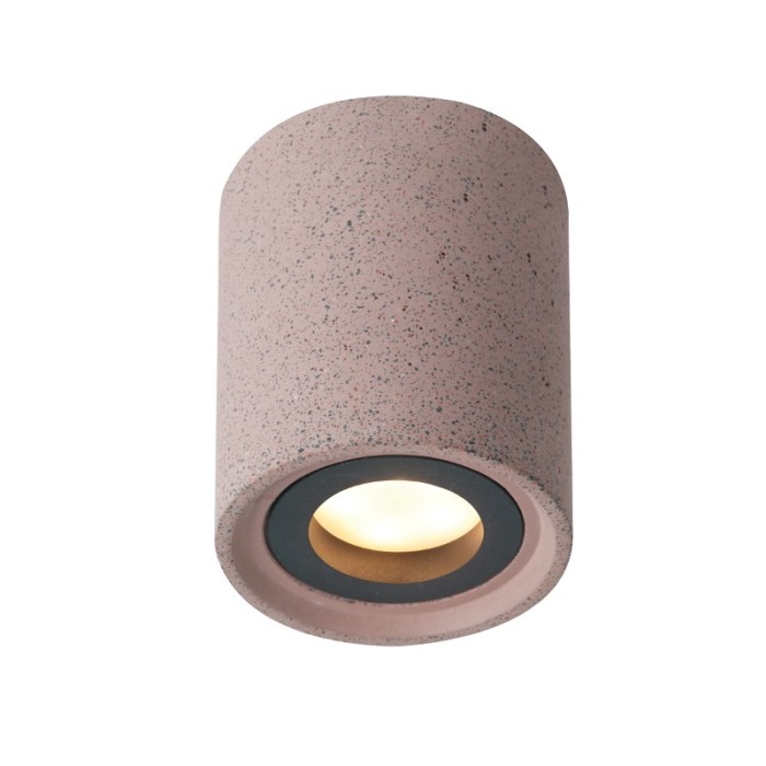 CEILING LIGHT 1XGU10 RED CEMENT D8,5XH10CM MONTE