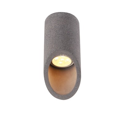 CEILING LIGHTING 1XGU10 BLACK CEMENT D7XH16CM FALTSO