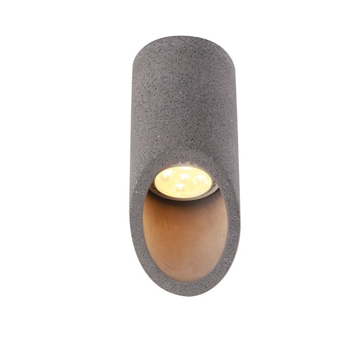 CEILING LIGHTING 1XGU10 BLACK CEMENT D7XH16CM FALTSO