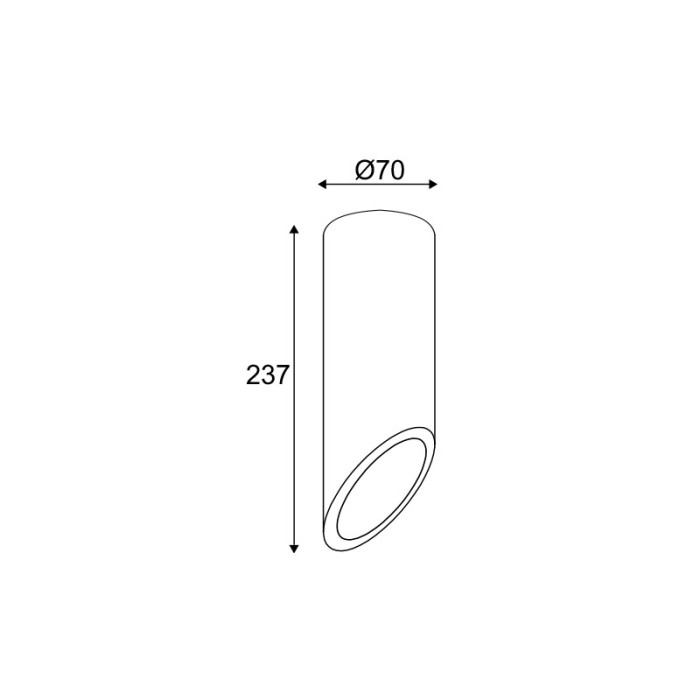 CEILING LIGHT 1XGU10 GREY CEMENT D7XH24CM FALTSO