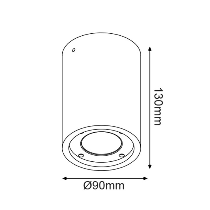 CEILING ROUND SPOT LUMINAIRE IP65 GU10 RED CEMENT 