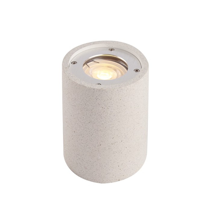CEILING ROUND SPOT LUMINAIRE IP65 GU10 WHITE CEMENT 