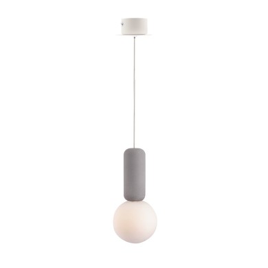 PENDANT LIGHTING 1XG9 GREY CEMENT+WHITE GLASS D100XH120CM VENUS