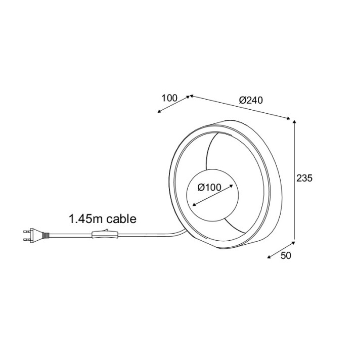 TABLE LIGHTING 1XG9 NATURAL CEMENT+WHITE GLASS D24x10CM VENUS