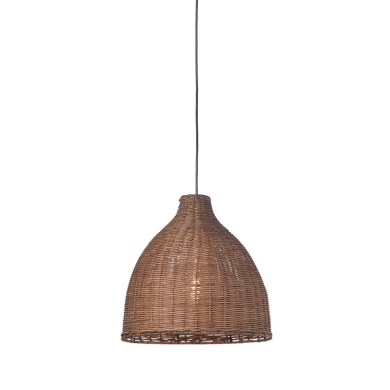 PENDANT LUMINAIRE 1XE27 BROWN CANE COLOR: brown rattan Φ34×Η107CM OIA