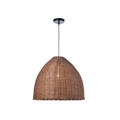 PENDANT LUMINAIRE 1XE27 BROWN CANE COLOR: brown rattan Φ45×H119CM OIA