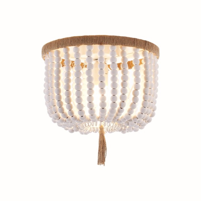 NETTO CEILING LUMINAIRE 3ΧΕ27 SPETSES WOODEN BEAD IP20