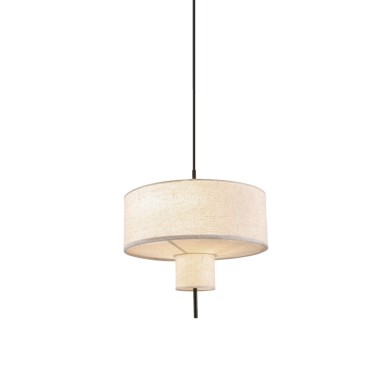 ΚΡΕΜΑΣΤΟ ΦΩΤΙΣΤΙΚΟ ΜΑΥΡΟ ΜΕΤΑΛΛΟ ΔΥΟ ΕΠΙΠΕΔΩΝ ΜΠΕΖ ΥΦΑΣΜΑΤΙΝΟ ΚΑΠΕΛΟ D40*H120cm 1*E27,Max 60W ANAFI