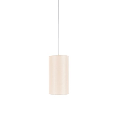PENDANT LAMP BRASS METAL BEIGE FABRIC SHADE 1ΧΕ27 D15*H120cm ZORAN
